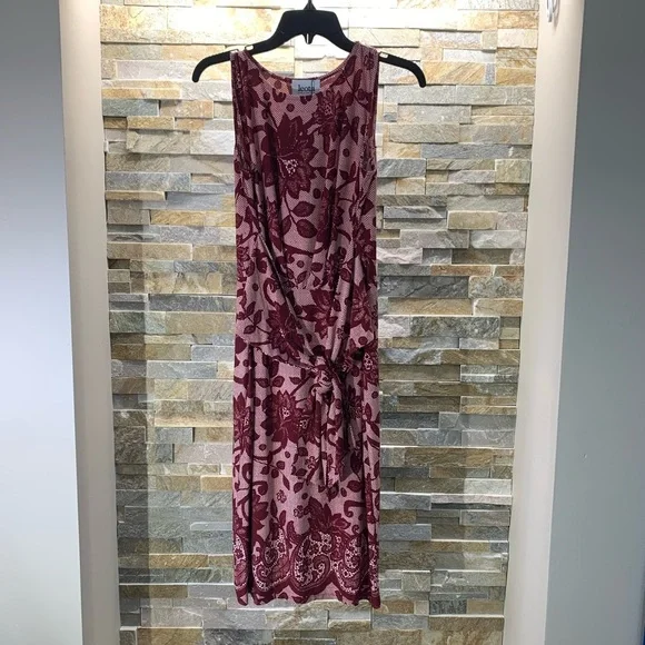 Leota Regina Front Tie Print Sleeveless Dress - Picture 3 of 6